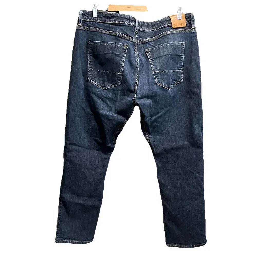 Du/er Blue Stay Dry Fireside Denim L2X Relaxed Taper Men's‎ Jeans Size 40 x 30